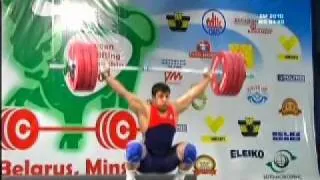 Frank Rothwell's  Weightlifting History 2010 European Weightlifting 94 Kg Snatch.wmv