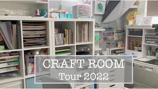 2022 CRAFT ROOM TOUR - Update of my space for paper crafting, Cricut and Sewing