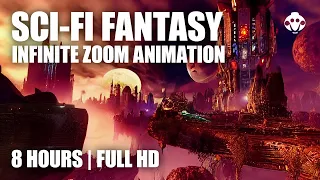 Sci-Fi Fantasy | Infinite Zoom Animation (8 Hours), Full HD