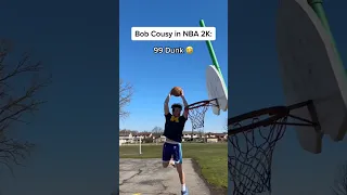 Bob Cousy in Real Life VS in NBA 2K 👴🏼🤣 #basketball #shorts