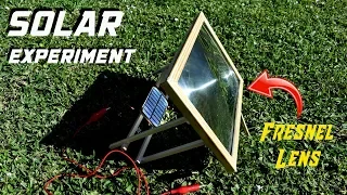 Solar Panel Experiment Using Fresnel Lens!