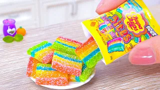 Rainbow Jelly Chupa Chups 🌈 Miniatur Chupa Chups Menakjubkan yang Membuat Sabuk dan Gigitan Asam 🥭🍉🥝