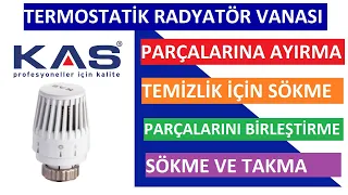 Termostatik Radyatör Vanası Başlığını Parçalarına Ayırma, Petek Vanası Başlığını Parcalarını Sökme