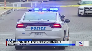 Overnight triple shooting on Beale Street leaves 1 critical, 2 in non-critical condition