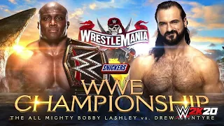 WWE Bobby Lashley VS. Drew McIntyre WWE Championship Match at Wrestlemania 37 2k20 game