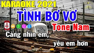 Tình Bơ Vơ Karaoke Tone Nam Nhạc Sống 2021 | Trọng Hiếu