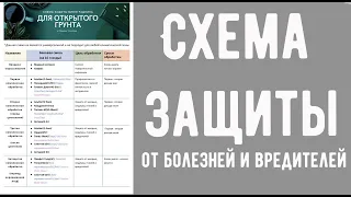 Схема защиты виноградника от болезней и вредителей для открытого грунта и для теплицы. Баковые смеси