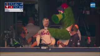 Phillie Phanatic Pays The SNY Booth a Visit 8/19/2022