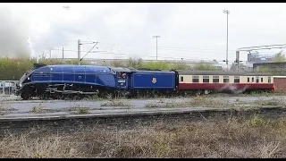 60007 'Sir Nigel Gresley' leaves CREWE in BLUE!!!!, 5th April 2023