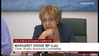 More questions from Margaret Hodge MP about the dodgy figures being used to justify HS2