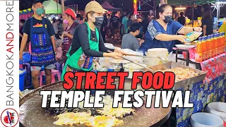 Amazing STREET FOOD Temple Festival in BANGKOK - A Foodies Paradise