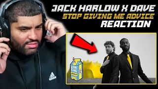 Jack Harlow & Dave - Stop Giving Me Advice | REACTION | THEY BOTH WENT IN!