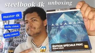 unboxing aquaman 2 le royaume perdu en steelbook 4k ultra HD bluray dolby audio 👉🙃