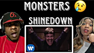 THIS MADE US FEEL SO MANY EMOTIONS!!!    SHINEDOWN - MONSTERS (REACTION)