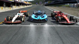 Bugatti Bolide vs F1 2024 Racing Cars at Old SPA