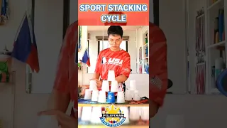 A Fast Sport Stacking Cycle in 5.986 Seconds! #cupstacking #fast #shorts