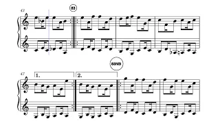 Canto Ostinato  R&S 06 - In C major (do majeur) – Main theme and final - Sections 74-84 and 106