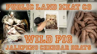 DIY Wild Pig Jalapeño Cheddar Brats - Public Land Meat Co