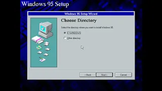 Windows 95 install and work