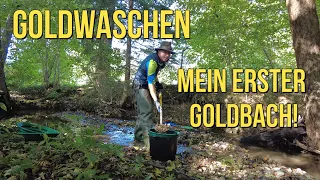 PANNING for GOLD - MY FIRST CREEK, GOLD-TURORIAL, TIPS FOR BEGINNERS, COMPARISON of two SLUICES