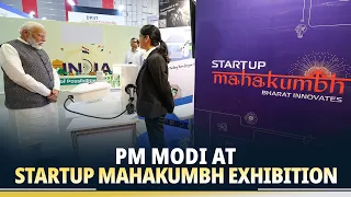 PM Modi visits Start-up Mahakumb Exhibition at Bharat Mandapam