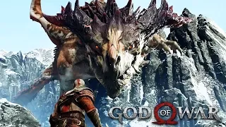 DRAGON VS KRATOS Full Boss Fight GOD OF WAR 2018 (PS4 PRO)