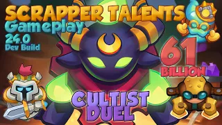 24.0 - CULTIST + Knight Statue + Chemist + Scrapper = 61 Billion - DEV BUILD Rush Royale