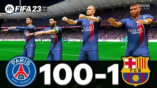 FIFA 23 - MESSI, RONALDO, MBAPPE, NEYMAR, ALL STARS | PSG 100 - 1 BARCELONA