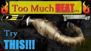 Titanium Header Wrap on Honda CRF250r || Solving FMF Mega Bomb Heat