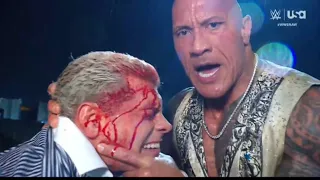 The Rock Vs Cody Rhodes Full Backstage Fight | The Rock Beating Cody Rhodes Backstage Raw Full Video