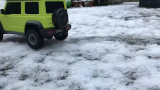 Mi Suzuki Jimny Bluetooth RC - First run in the snow.