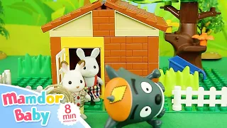 Three Kids Build Houses | Toy Theater | Video of English-Chinese learning toys for toddlers