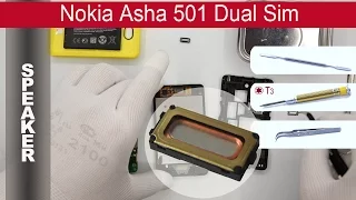 Как заменить 🔧 📱 📢 Динамик Спикер Nokia Asha 501 Dual RM 899 RM 900 RM 902