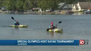 Special Olympians compete in the Southwest Regional Kayaking Tournament