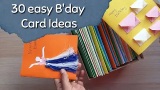 30 Easy Birthday card Ideas | DIY | Handmade greeting card