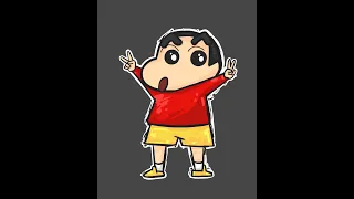 Shin Chan|Drawing Shin Chan in my artsytle |Akinom| Crayon Shin Chan #shinchan #akinom #shorts #art