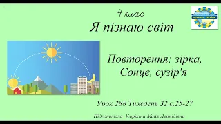 Повторення: зірка, Сонце, сузір'я урок 288 4 клас ЯПС тиждень 32 Інтелект України