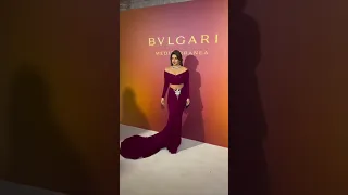 Priyanka Chopra attends Bulgari event in Venice in a magenta bodycon co-ord set