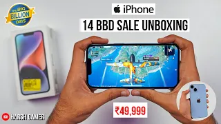 iPhone 14 At Just ₹49,999 BBD Sale Unboxing and Pubg Test 2023 | Big Billion Day Sale 🔥