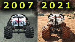 Evolution of Monster Mutt Dalmatian in Monster Jam and Monster Truck Games