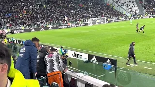 Juventus - Sampdoria Reazione panchina gol 3-2 Rabiot