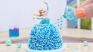 Amazing Miniature Tsunami Elsa Princess Cake Recipe ❄️ Wonderful Tiny Frozen Cakes Ideas