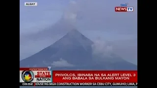 SONA: PHIVOLCS, ibinaba na sa alert level 3 ang babala sa bulkang Mayon