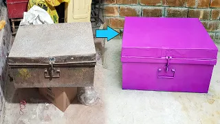 Restoration of old rusty trunk I How to Restore storage chest