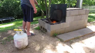 Cinder Block Smoker Ribs And Pork Butt Part 1