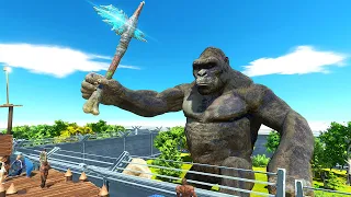 KING KONG Escapes NEW Enclosure - Animal Revolt Battle Simulator