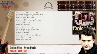 🎻 Dolce Vita - Ryan Paris Bass Backing Track with chords and lyrics