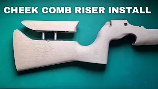 DIY  how to fit adjustable cheek piece comb riser hardware into a target rifle stock