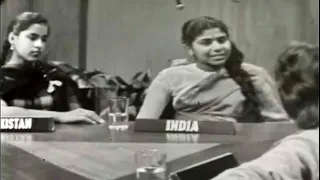 1959 High School Exchange Students Debate | India, Pakistan, UK, Brazil