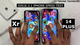 iPhone Xr vs 14Plus Speed Test and ram management test ios16.3.1